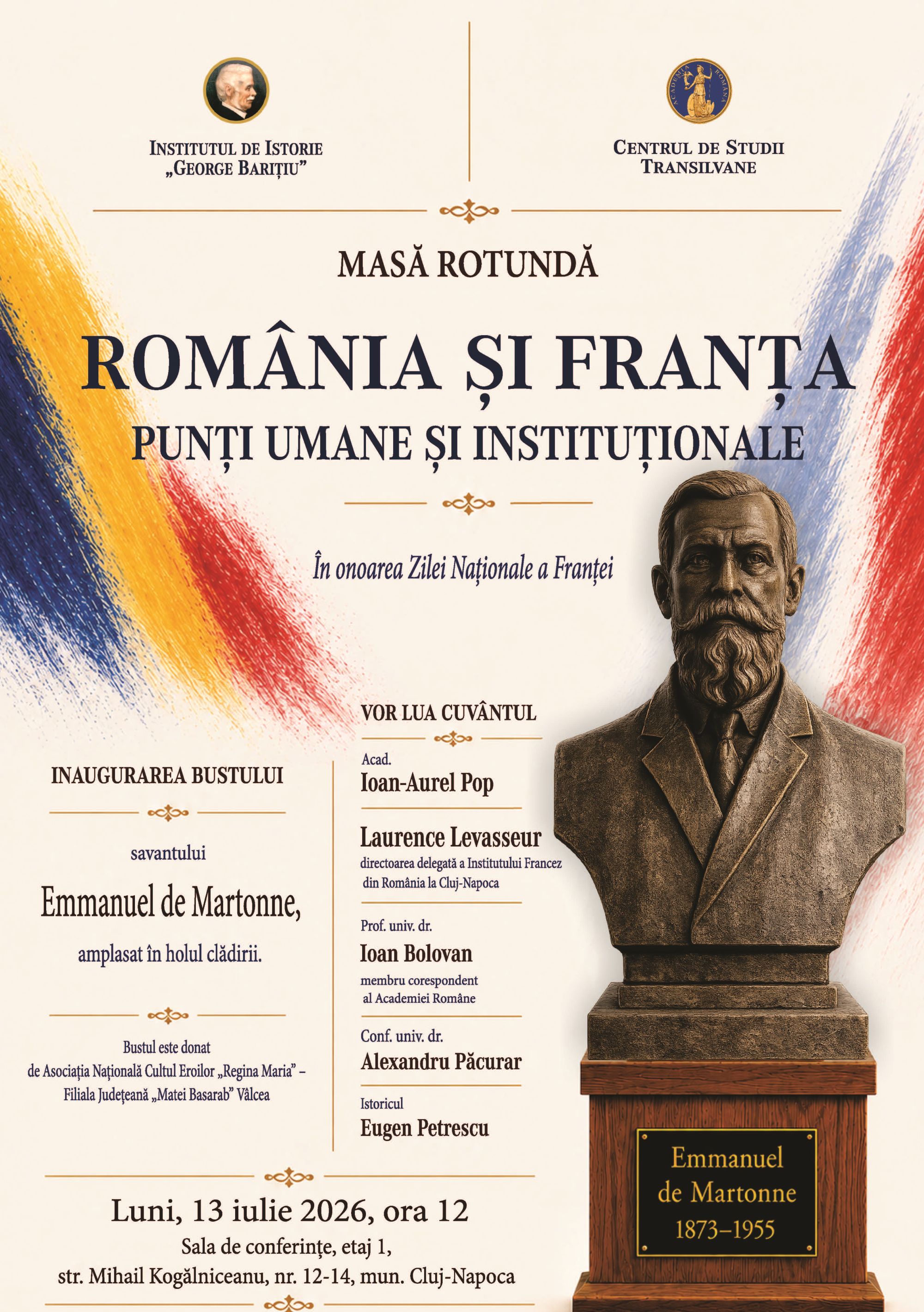 Masă rotundă în onoarea Zilei Naționale a Franței. România și Franța. Punți umane și instituționale